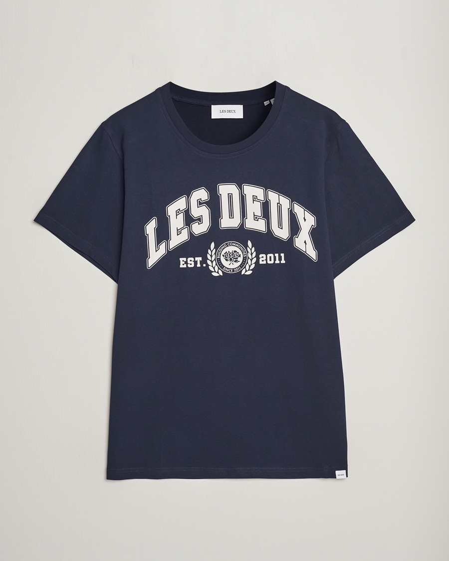 Uomini | T-shirt | LES DEUX | University T-Shirt Dark Navy