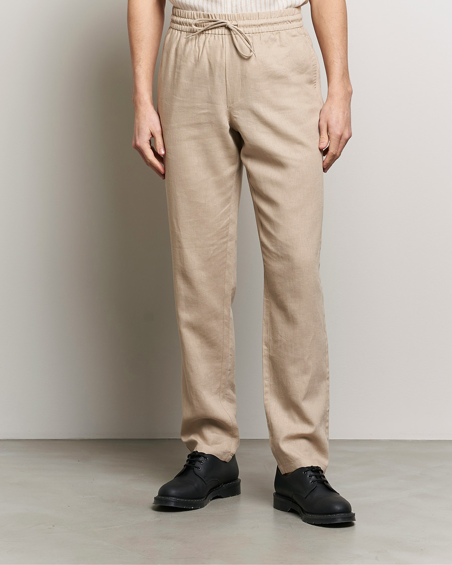 Uomini | Pantaloni | LES DEUX | Patrick Linen Pants Light Desert Sand