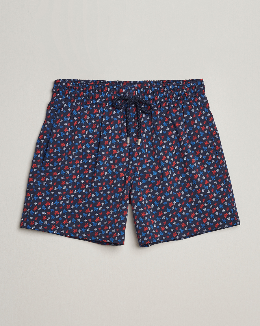 Uomini | Costumi da bagno | Vilebrequin | Moorea Printed Swimshorts Bleu Marine