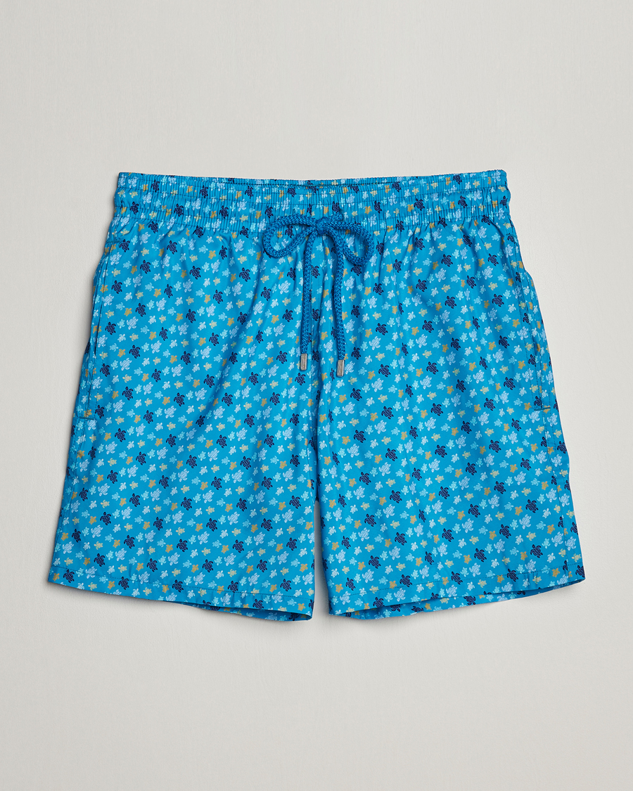 Uomini | Costumi da bagno | Vilebrequin | Mahina Printed Swimshorts Bleu Hawaii