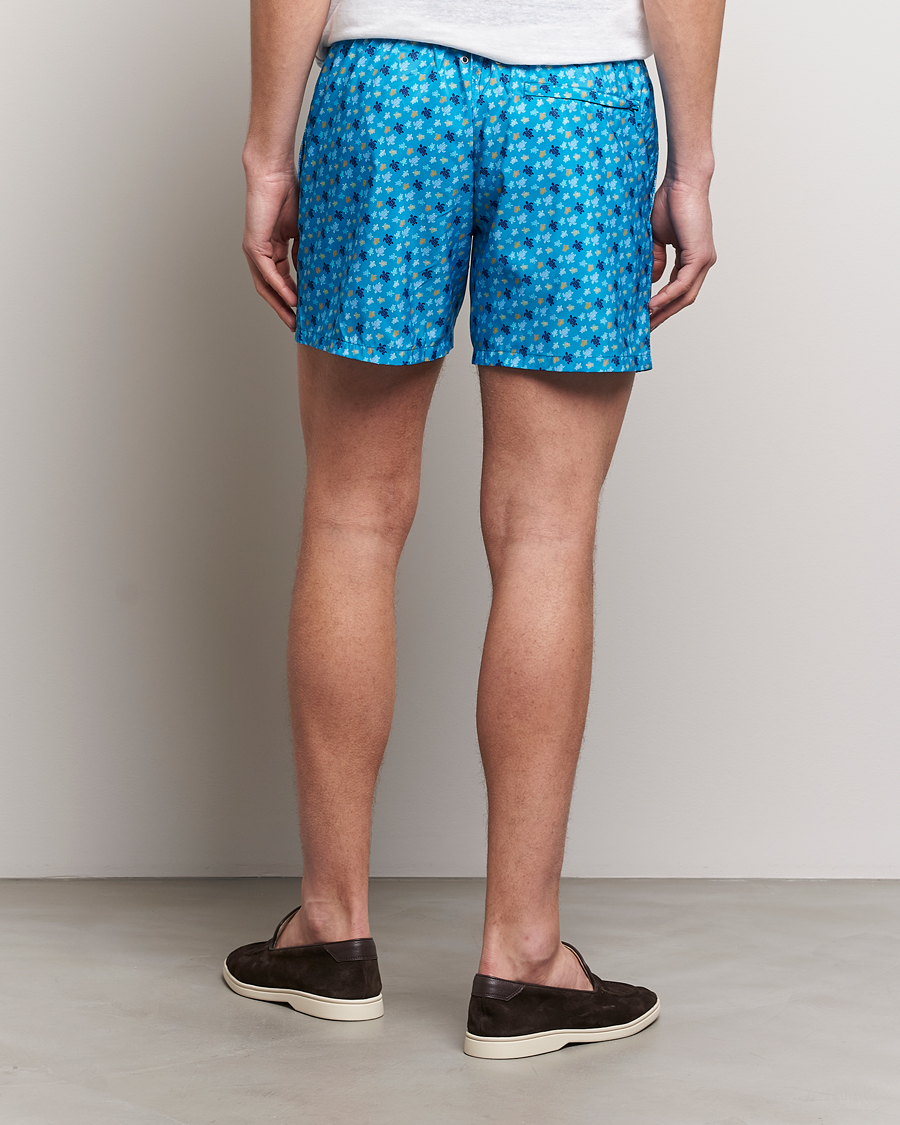 Uomini | Costumi da bagno | Vilebrequin | Mahina Printed Swimshorts Bleu Hawaii