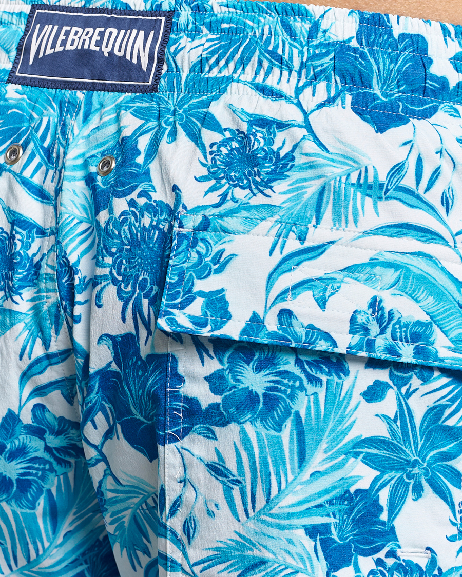 Uomini | Costumi da bagno | Vilebrequin | Moorise Printed Swimshorts Blanc