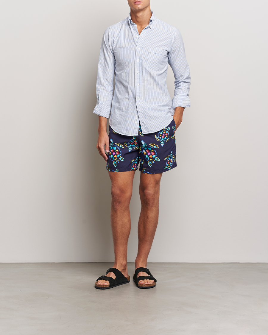 Uomini | Costumi da bagno | Vilebrequin | Moorea Printed Swimshorts Minuit