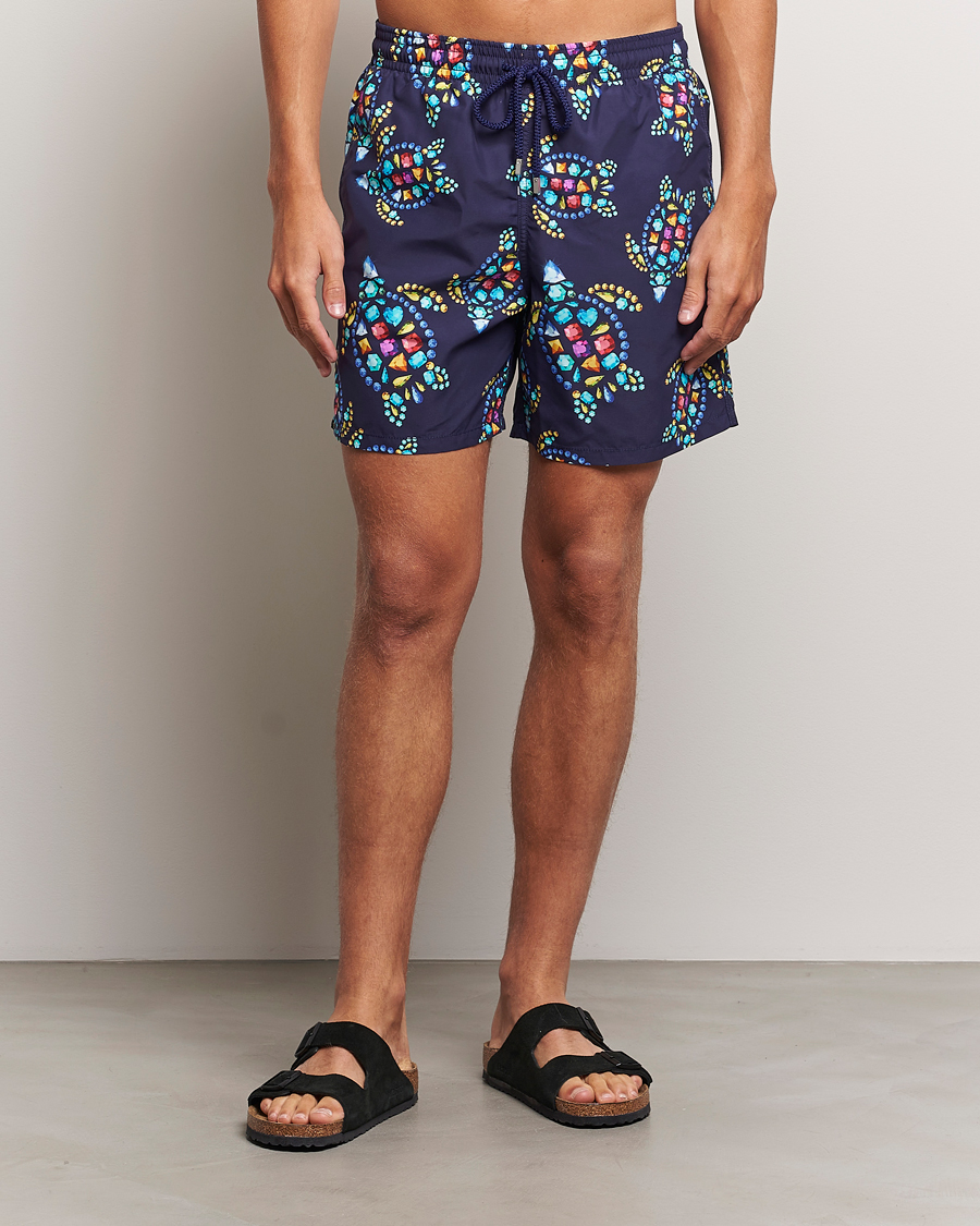 Uomini | Costumi da bagno | Vilebrequin | Moorea Printed Swimshorts Minuit