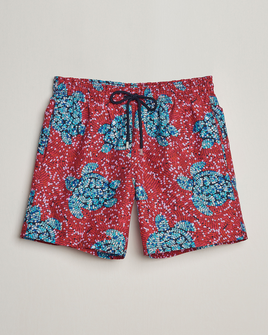 Uomini | Costumi da bagno | Vilebrequin | Moorea Printed Swimshorts Merlot