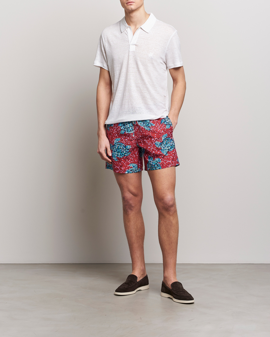 Uomini | Costumi da bagno | Vilebrequin | Moorea Printed Swimshorts Merlot