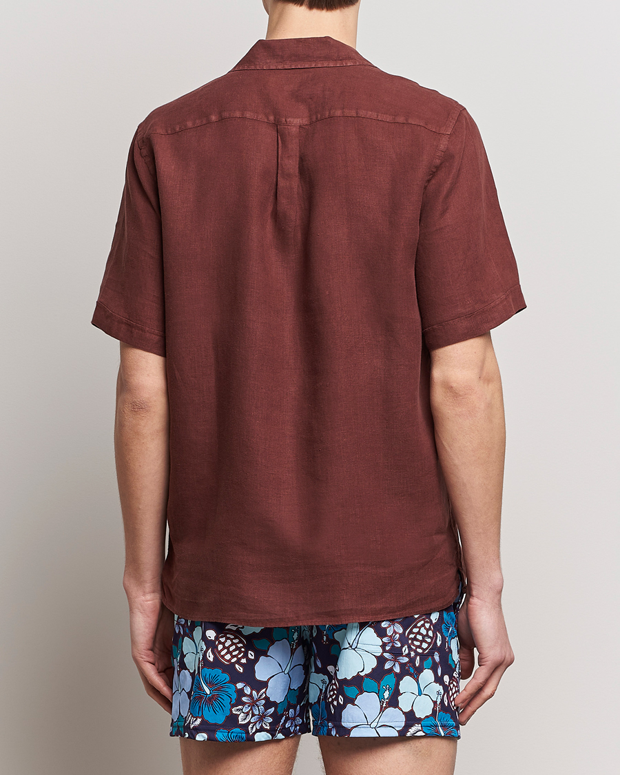 Uomini | Camicie | Vilebrequin | Carhli Resort Short Sleeve Shirt Acajou