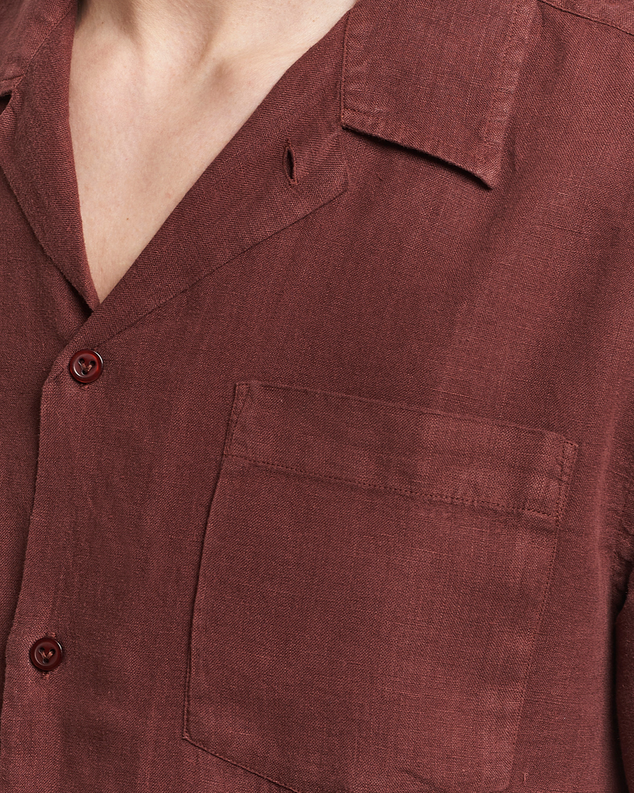 Uomini | Camicie | Vilebrequin | Carhli Resort Short Sleeve Shirt Acajou