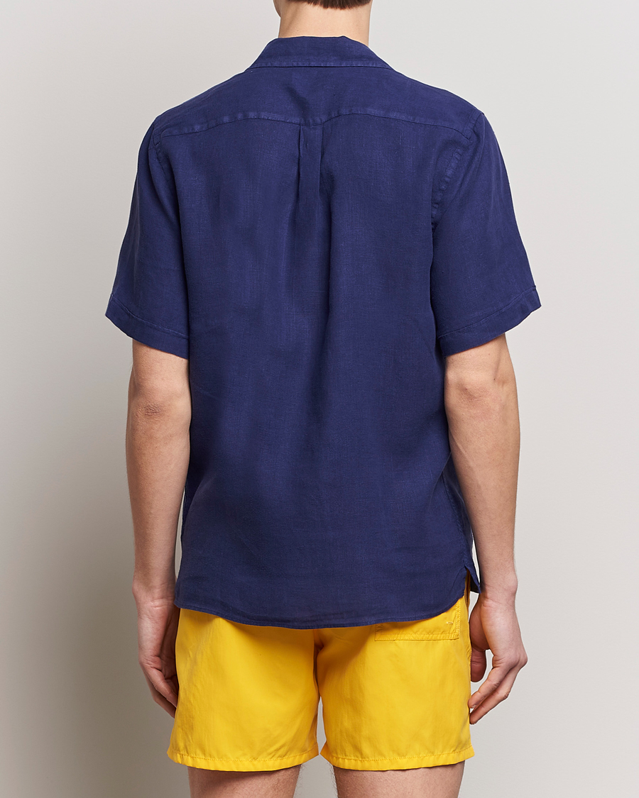 Uomini | Camicie | Vilebrequin | Carhli Resort Short Sleeve Shirt Minuit
