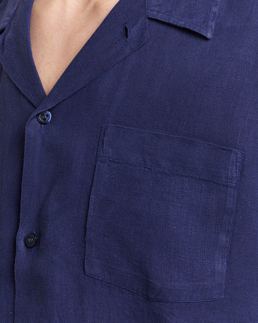 Uomini | Camicie | Vilebrequin | Carhli Resort Short Sleeve Shirt Minuit