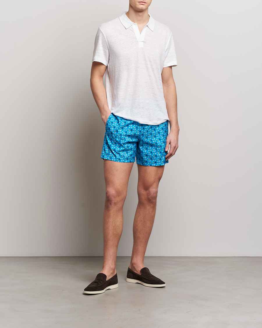 Uomini | Polo | Vilebrequin | Pyramid Linen Jersey Polo Blanc