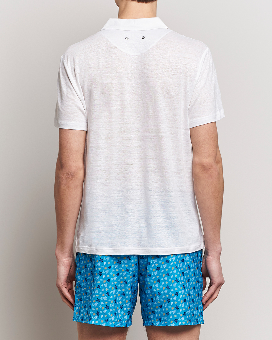 Uomini | Polo | Vilebrequin | Pyramid Linen Jersey Polo Blanc