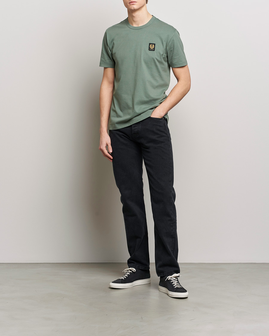 Uomini | T-shirt | Belstaff | Cotton Logo T-Shirt Mineral Green