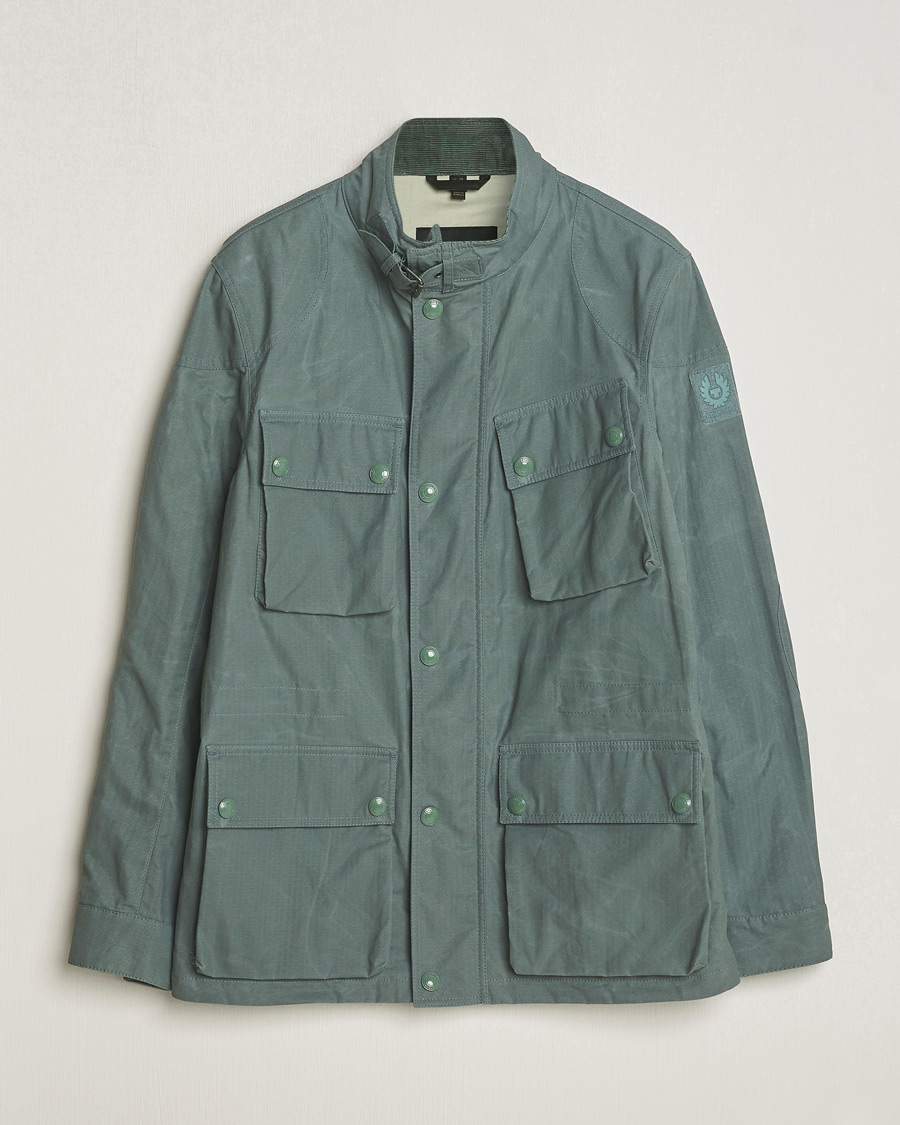Uomini | Giacche | Belstaff | Landsport Dry Wax Fieldmaster Mineral Green