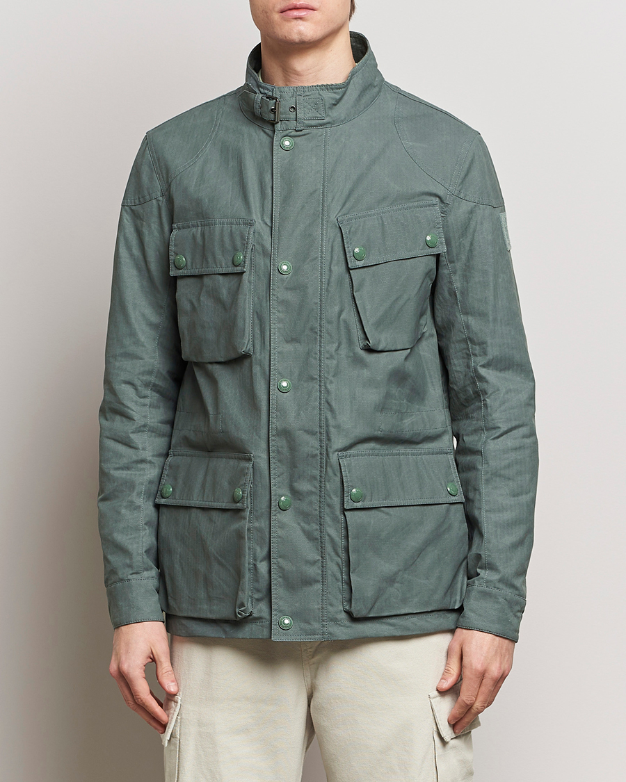 Uomini | Giacche | Belstaff | Landsport Dry Wax Fieldmaster Mineral Green