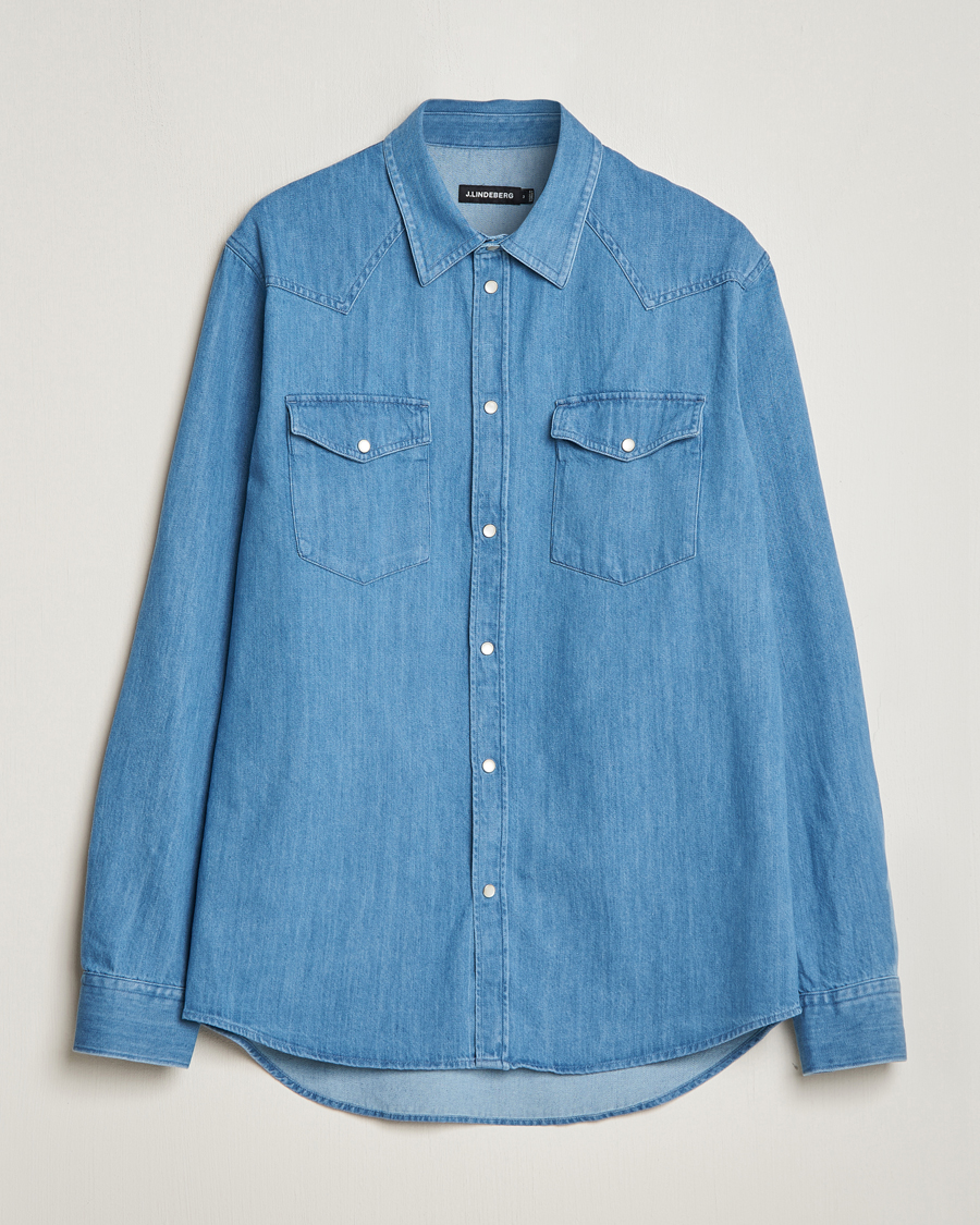 Uomini | Camicie | J.Lindeberg | Carson Denim Shirt Bijou Blue