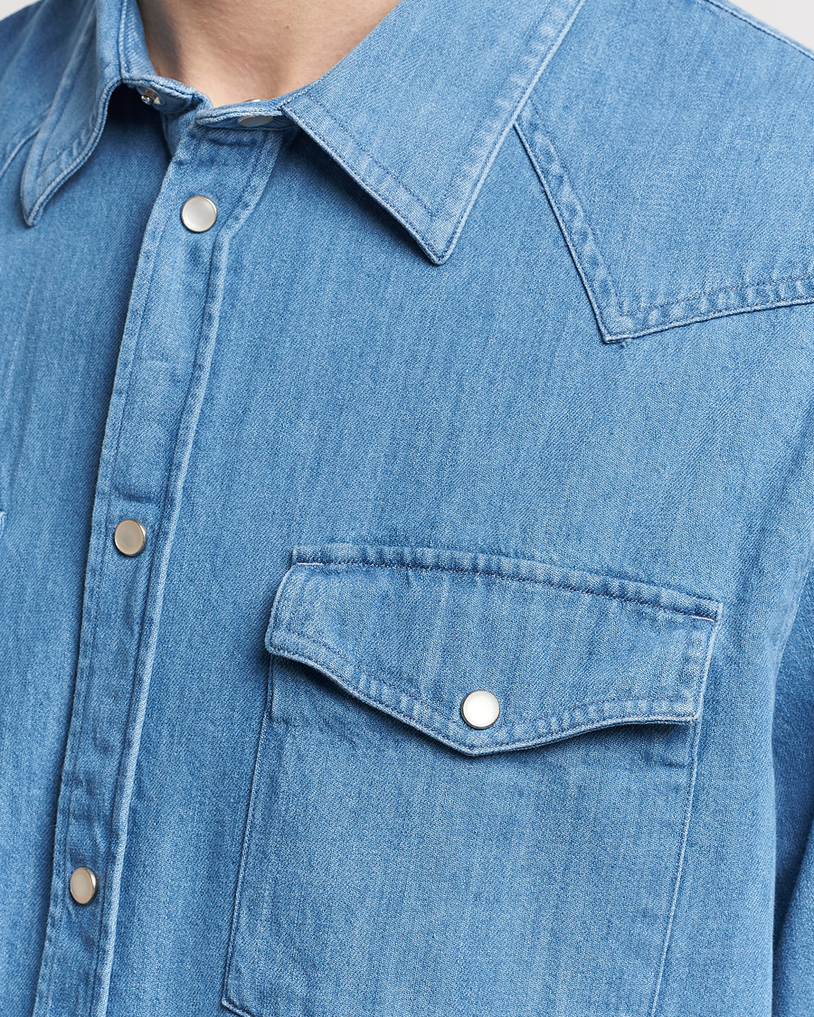 Uomini | Camicie | J.Lindeberg | Carson Denim Shirt Bijou Blue