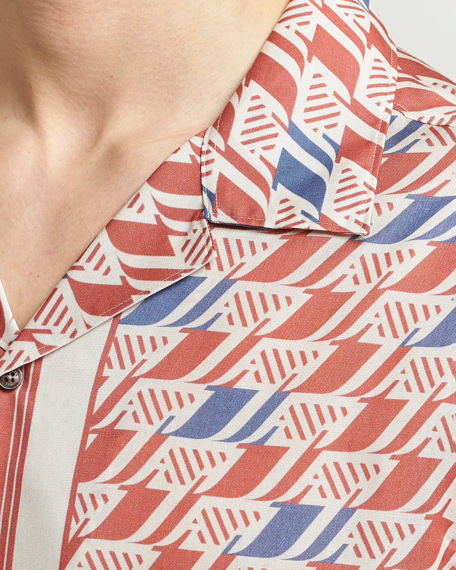 Uomini | Camicie | J.Lindeberg | Elio Tencel Moto Print Short Sleeve Shirt Multi