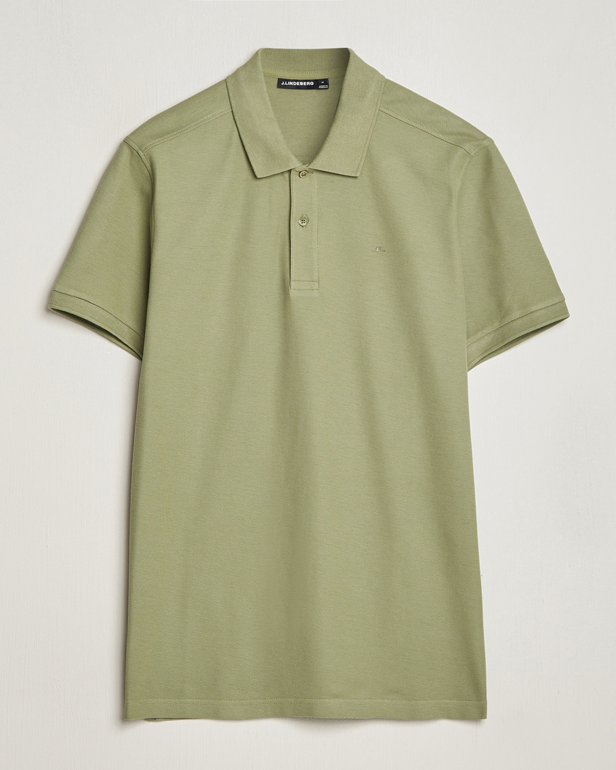Uomini | Polo | J.Lindeberg | Troy Polo Shirt Oil Green
