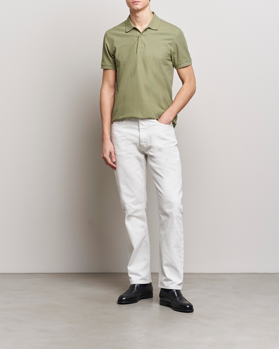 Uomini | Polo | J.Lindeberg | Troy Polo Shirt Oil Green
