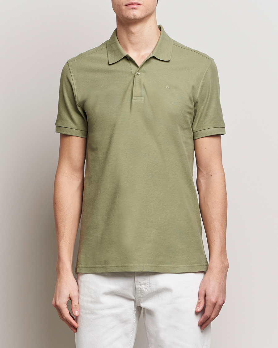 Uomini | Polo | J.Lindeberg | Troy Polo Shirt Oil Green