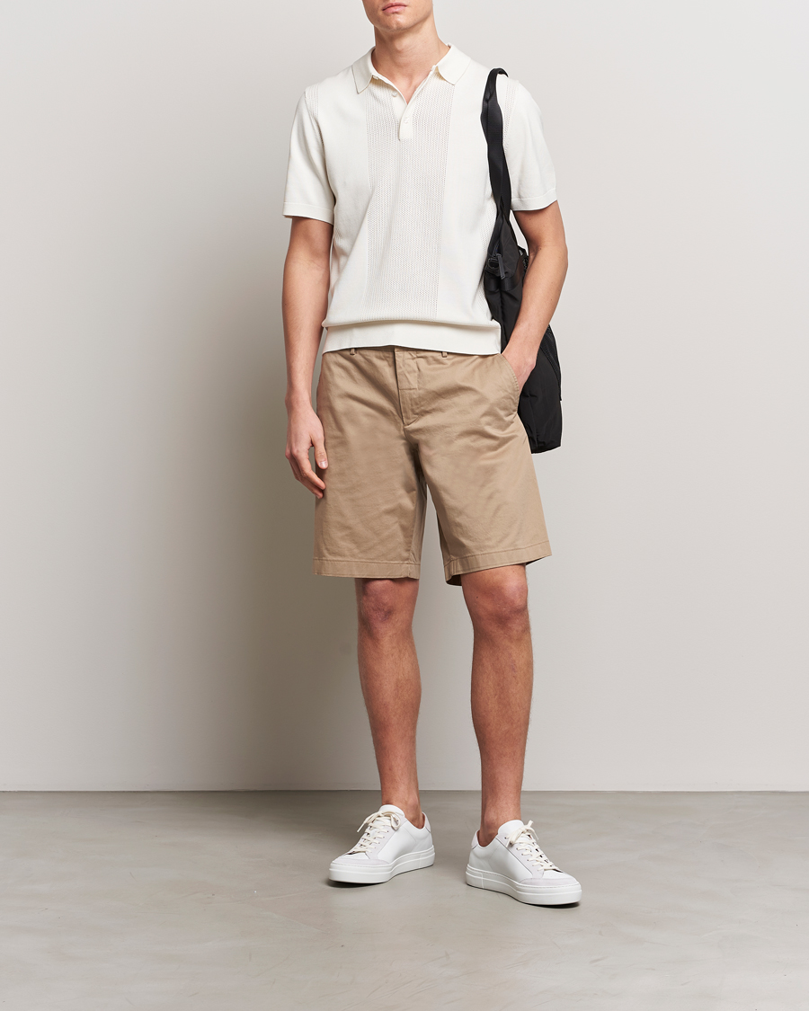 Uomini | Polo | J.Lindeberg | Reymond Solid Knitted Polo Cloud White