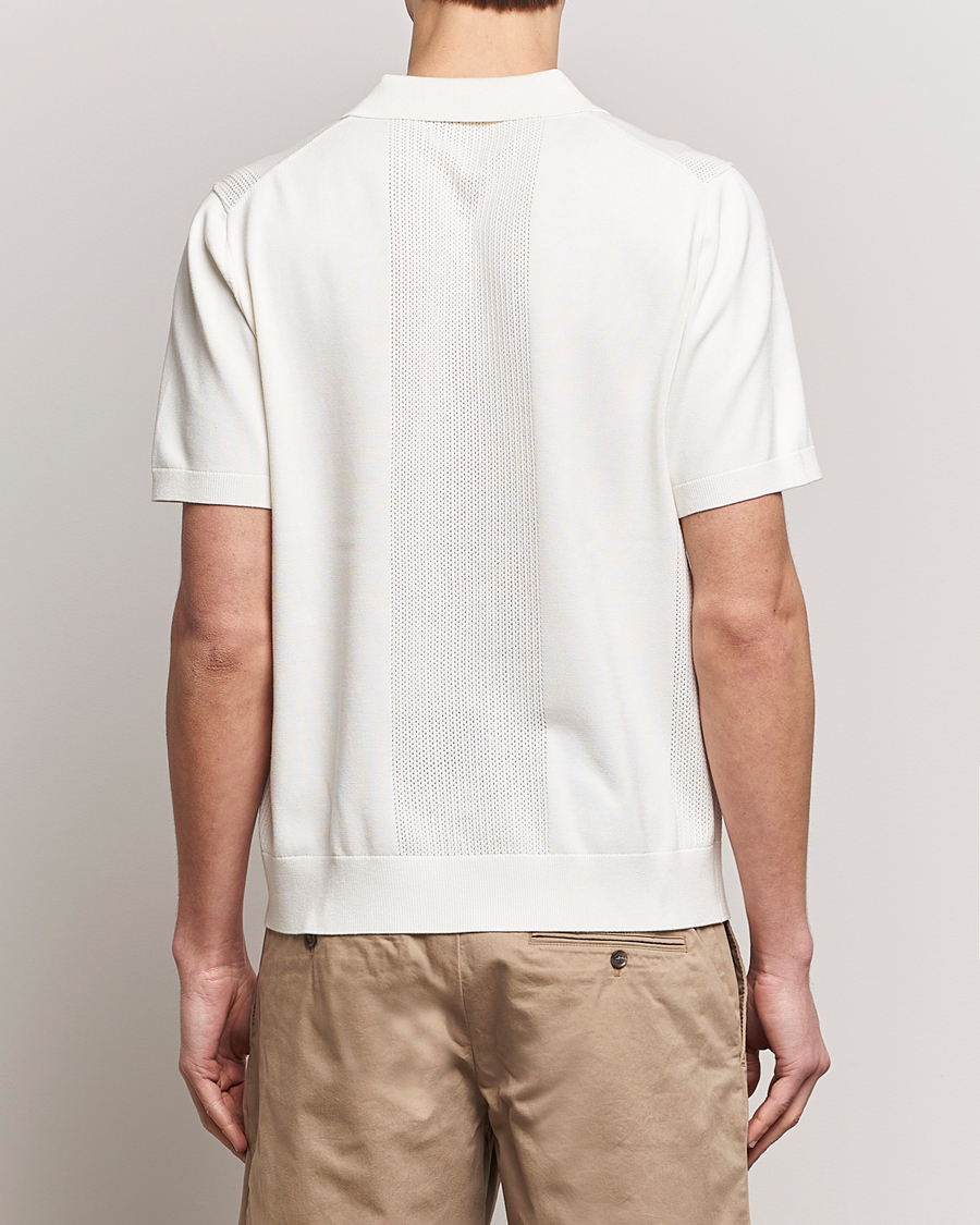 Uomini | Polo | J.Lindeberg | Reymond Solid Knitted Polo Cloud White