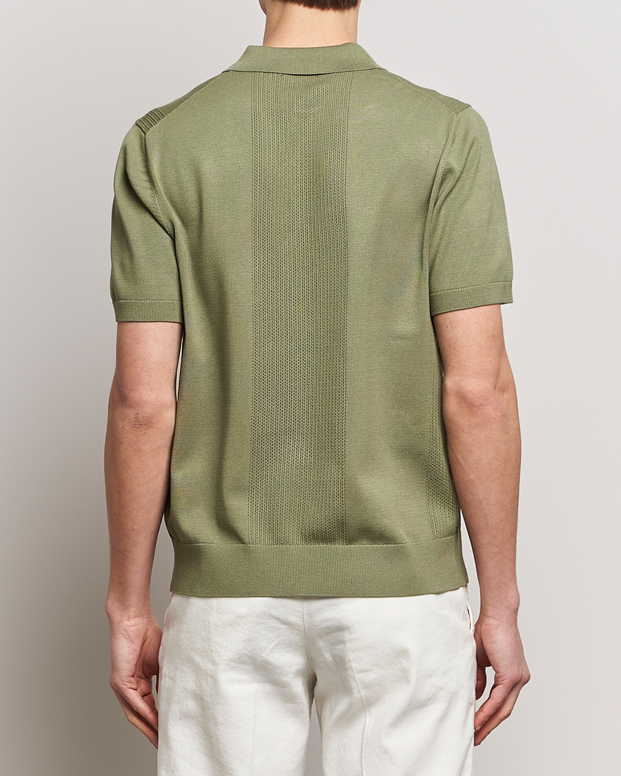 Uomini | Polo | J.Lindeberg | Reymond Solid Knitted Polo Oil Green