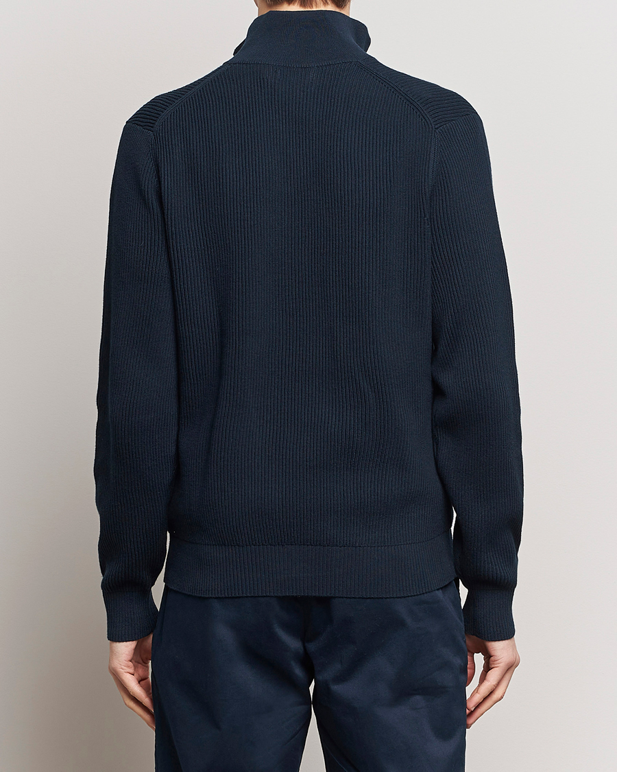 Uomini | Maglieria | J.Lindeberg | Alex Half Zip Organic Cotton Sweater Navy