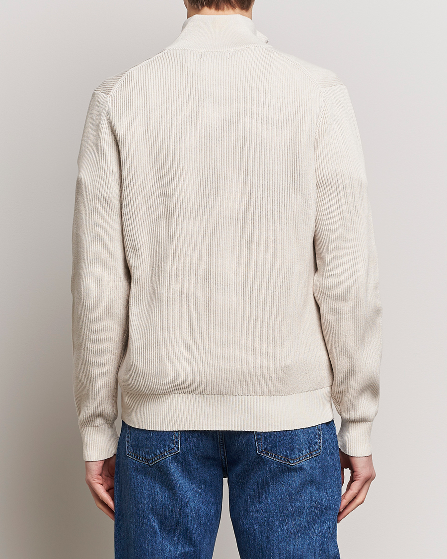Uomini | Maglieria | J.Lindeberg | Alex Half Zip Organic Cotton Sweater Moonbeam