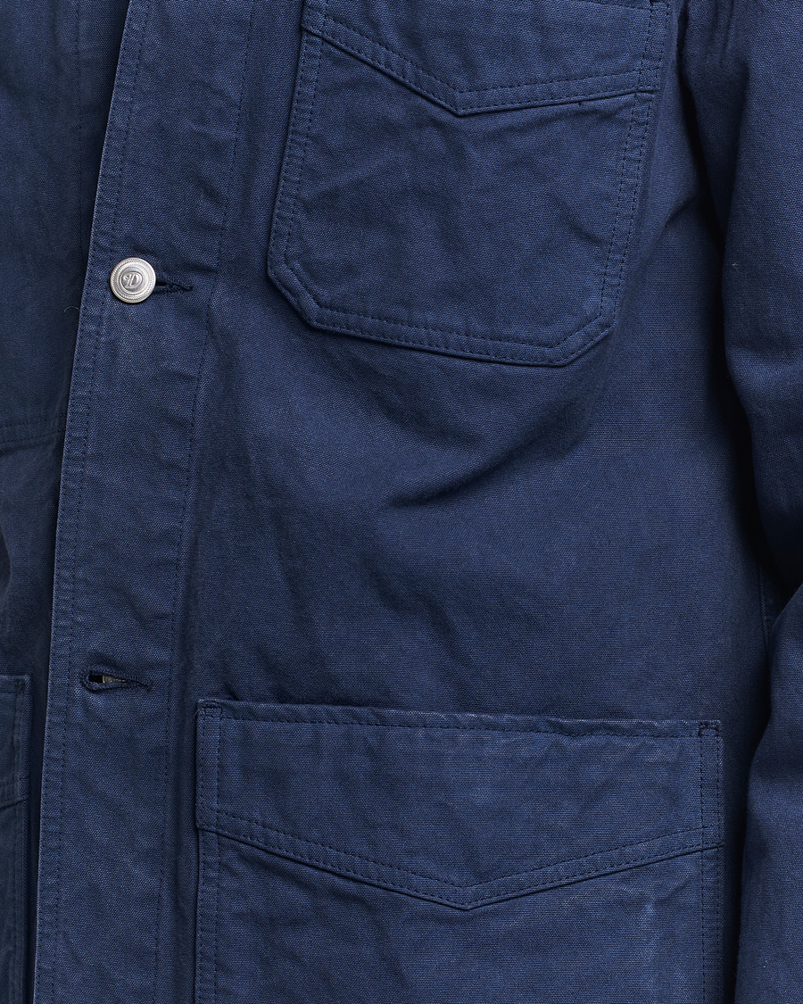 Uomini | Giacche | Drake's | Duck Cotton Canvas Shore Jacket Navy