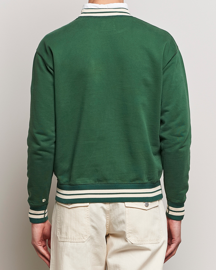 Uomini | Maglieria | Drake's | Striped Rib Sweatshirt Green