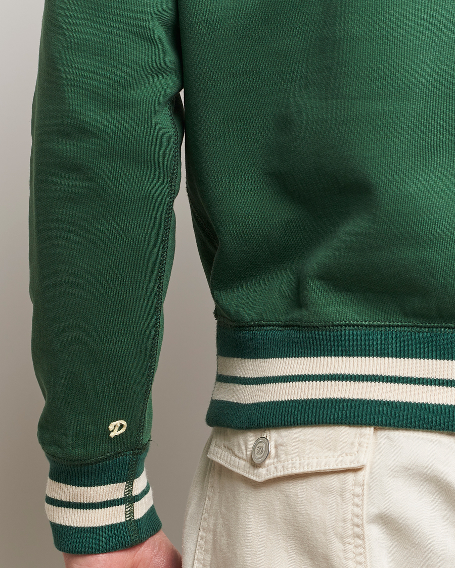 Uomini | Maglieria | Drake's | Striped Rib Sweatshirt Green