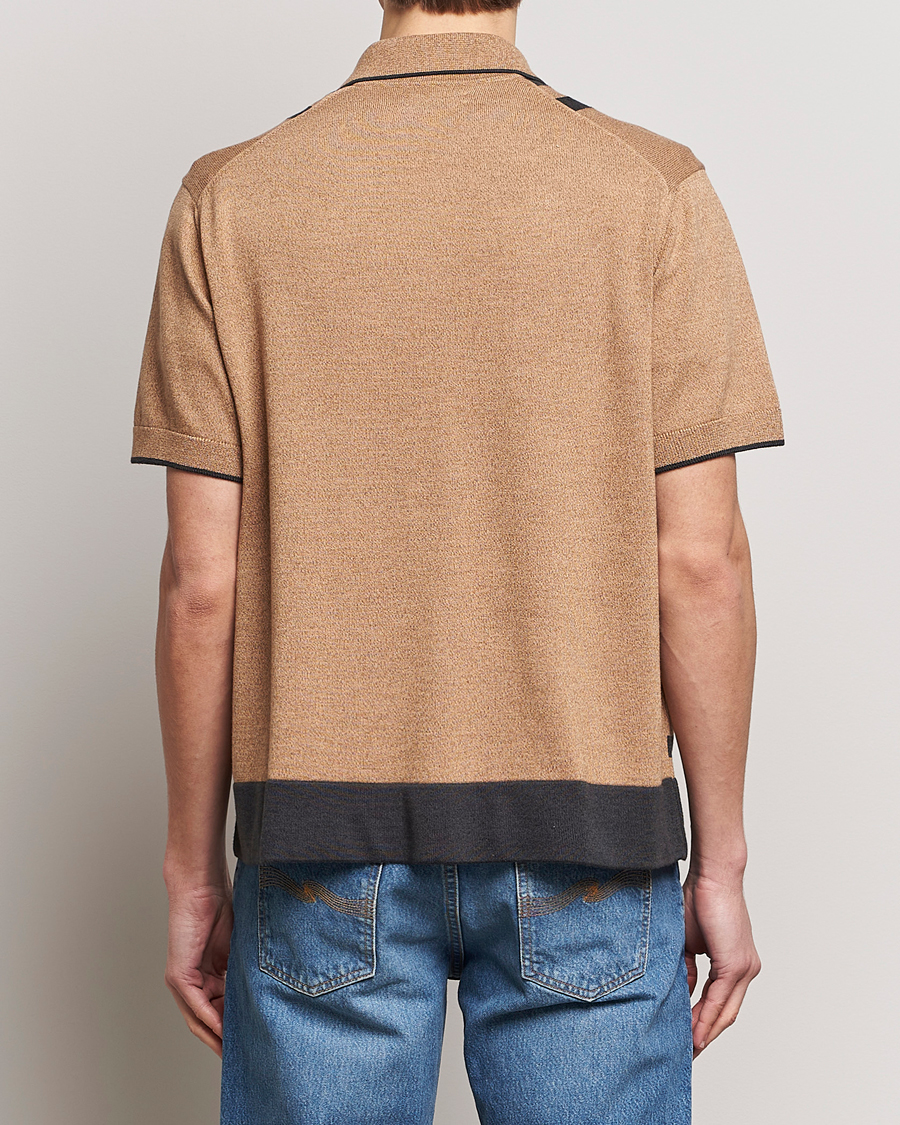 Uomini | Camicie | Nudie Jeans | Fabbe Knitted Polo Shirt Beige