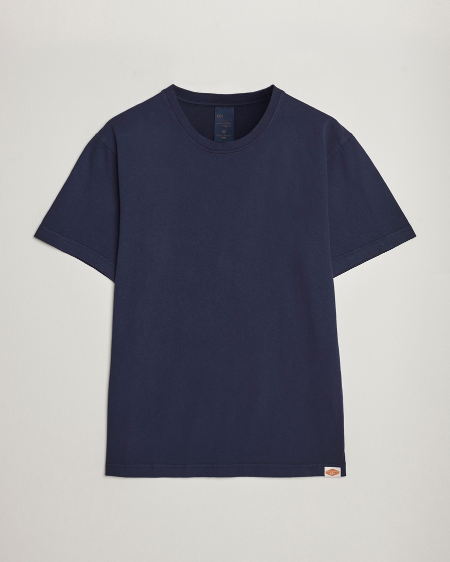 Uomini | T-shirt | Nudie Jeans | Uno Everyday Crew Neck T-Shirt Blue