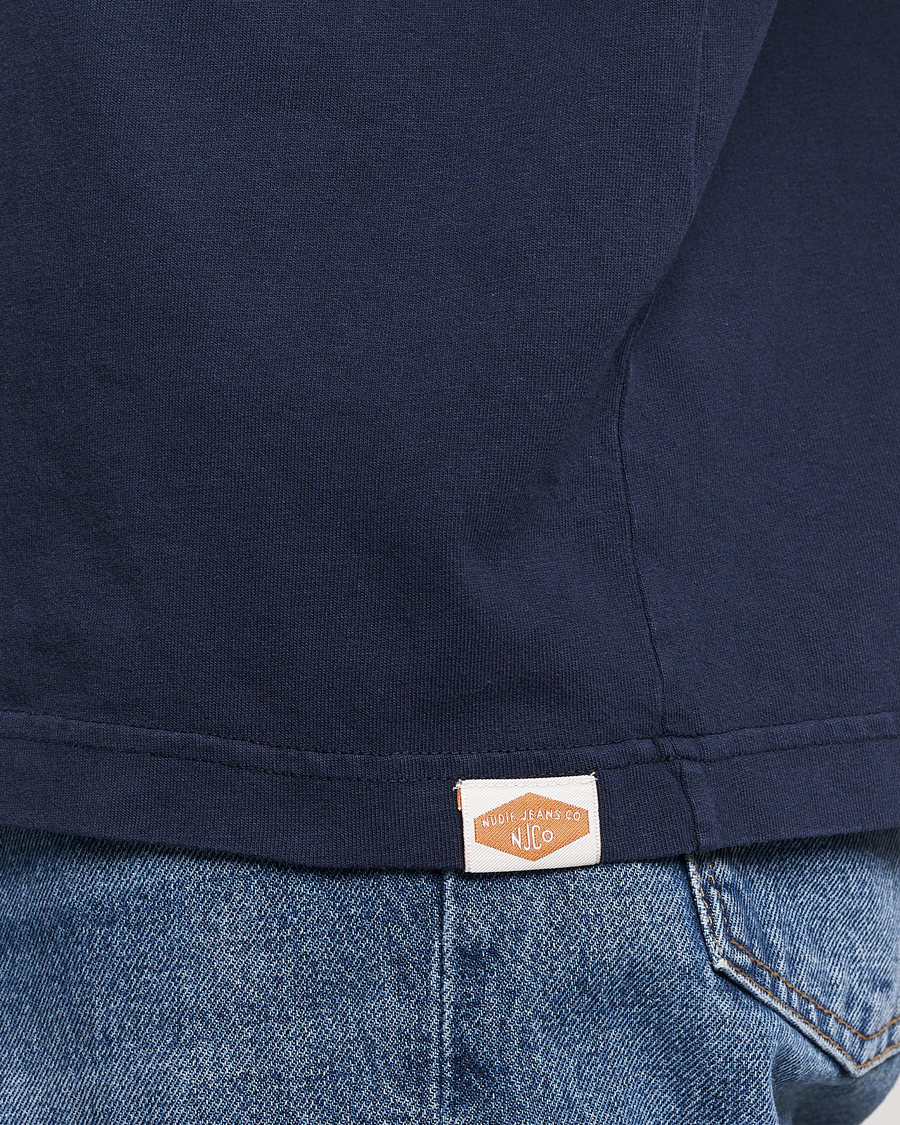 Uomini | T-shirt | Nudie Jeans | Uno Everyday Crew Neck T-Shirt Blue