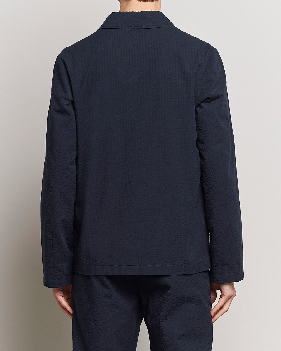 Uomini | Camicie | A.P.C. | Brest Seersucker Overshirt Dark Navy