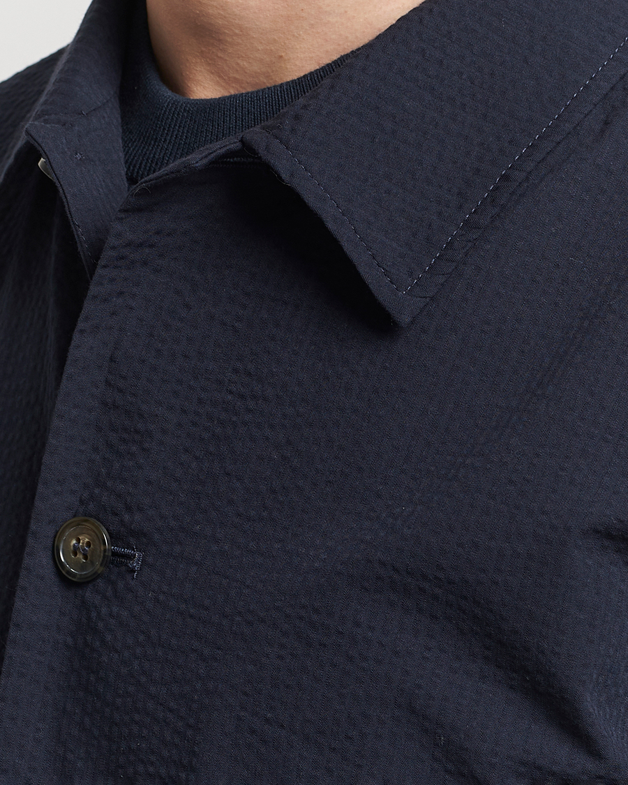 Uomini | Camicie | A.P.C. | Brest Seersucker Overshirt Dark Navy