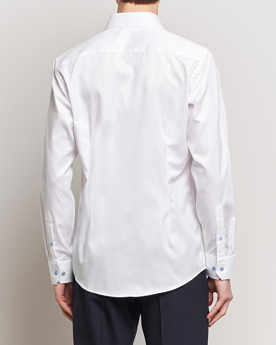 Uomini | Camicie | Eton | Slim Fit Signature Twill Contrast Shirt White