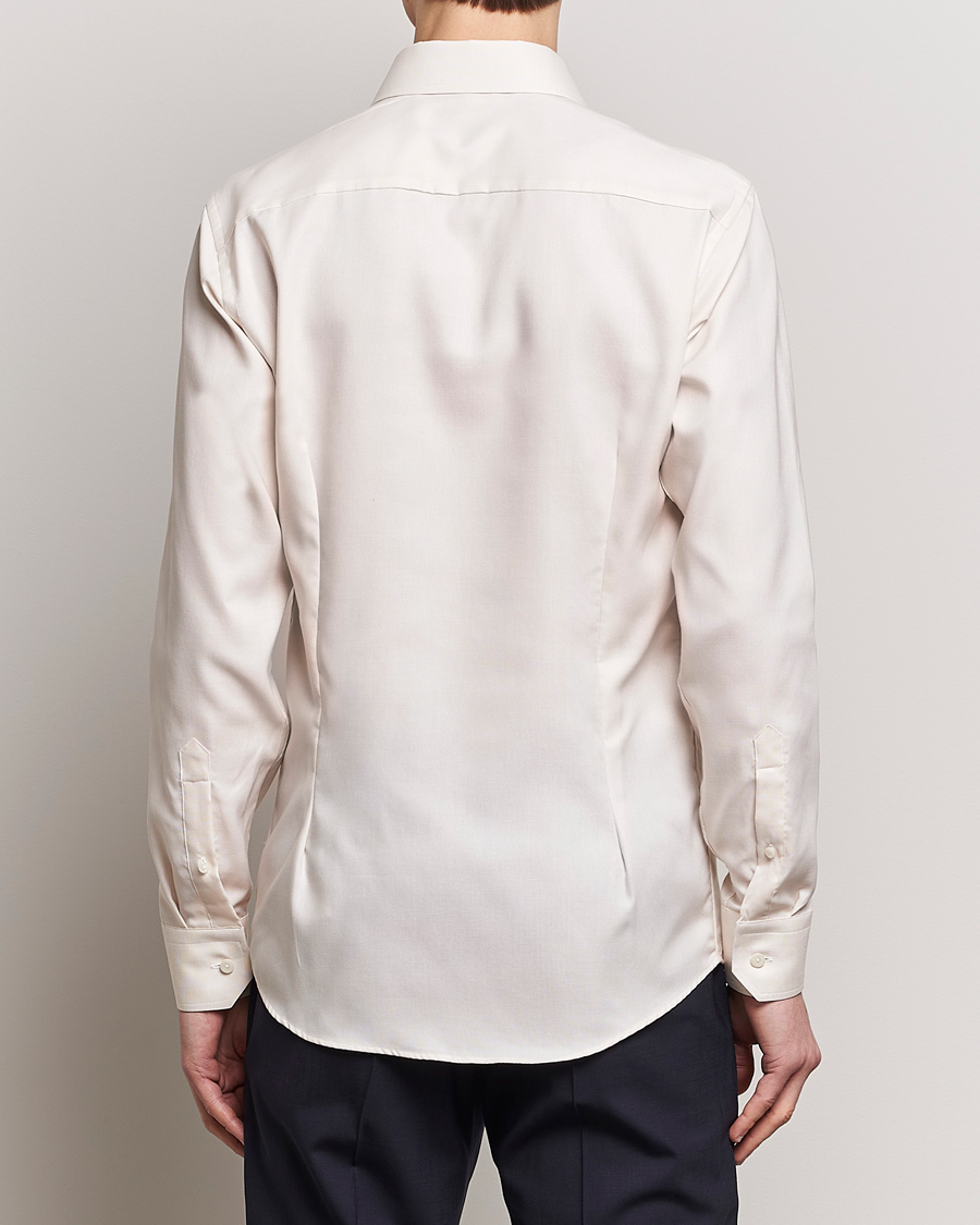 Uomini | Camicie | Eton | Slim Fit Twill Shirt Light Yellow