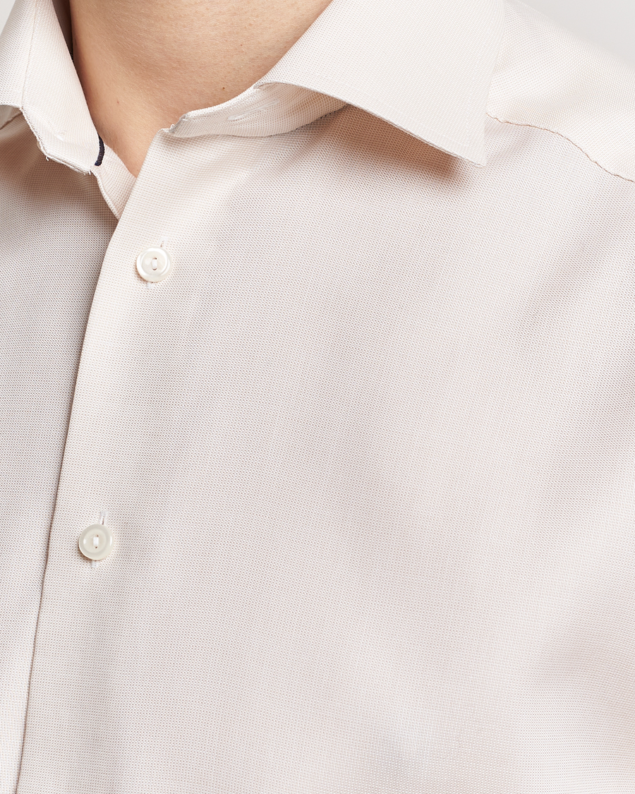 Uomini | Camicie | Eton | Slim Fit Twill Shirt Light Yellow