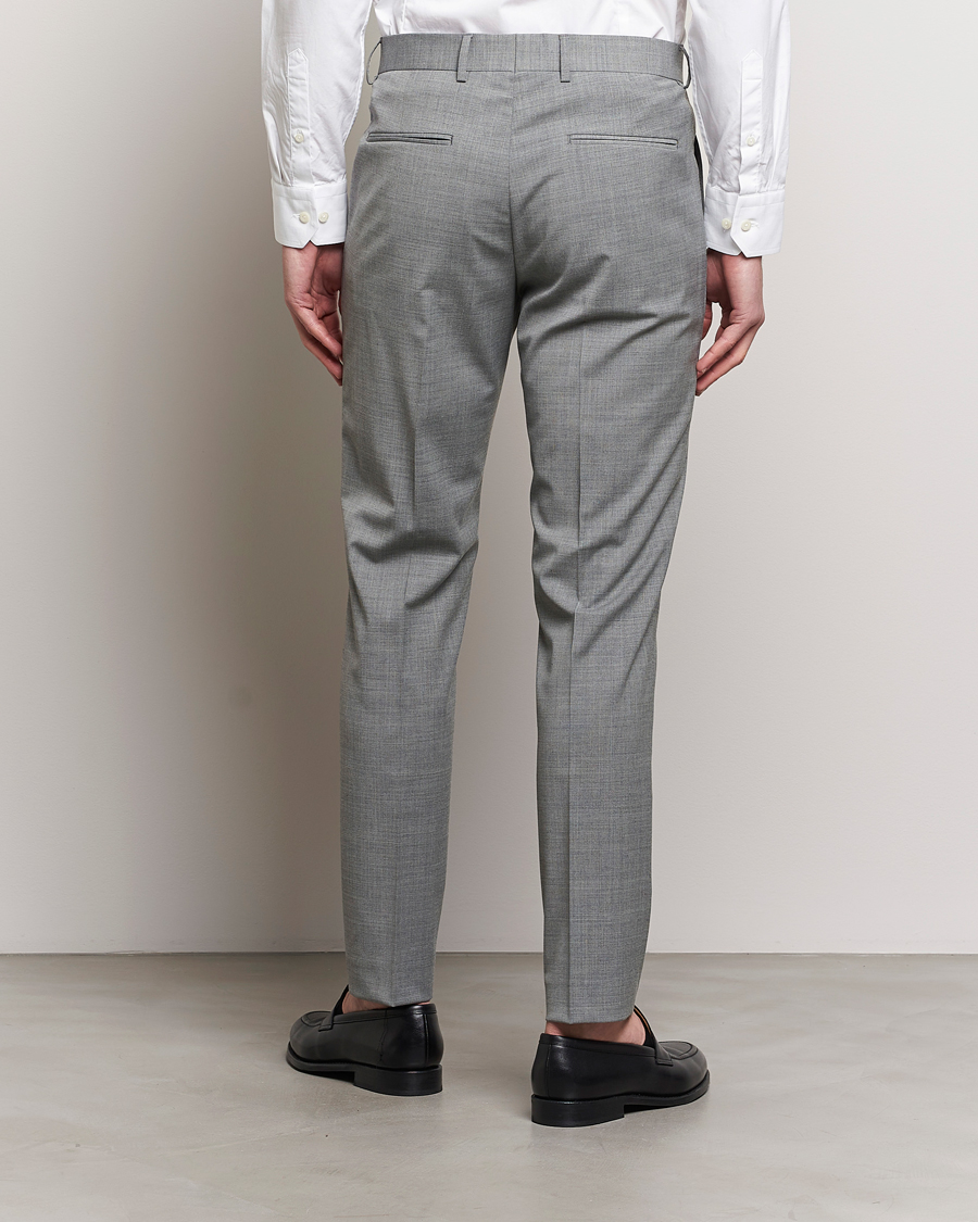 Uomini | Pantaloni | Tiger of Sweden | Tenuta Wool Travel Suit Trousers Grey Melange