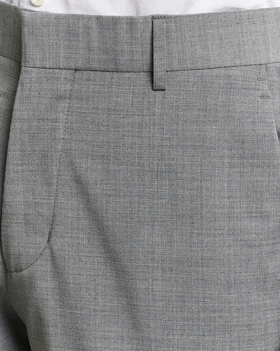 Uomini | Pantaloni | Tiger of Sweden | Tenuta Wool Travel Suit Trousers Grey Melange