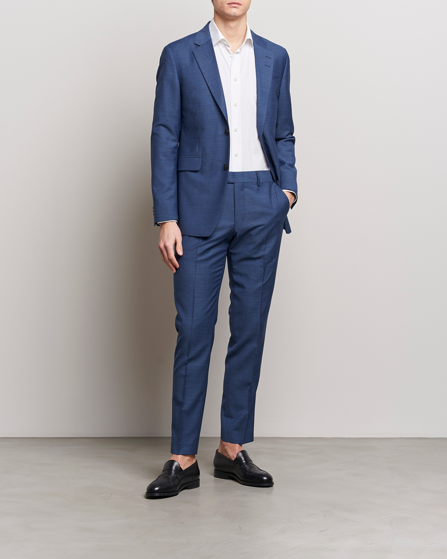 Uomini | Pantaloni | Tiger of Sweden | Tenuta Wool Trousers Smokey Blue