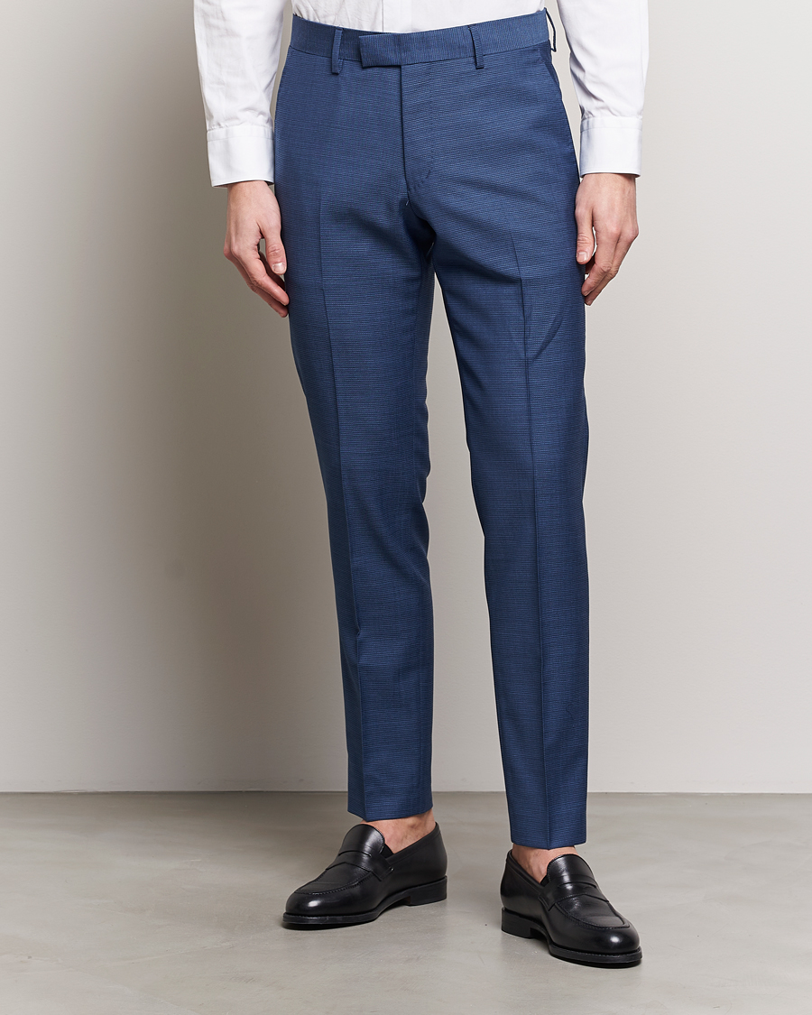 Uomini | Pantaloni | Tiger of Sweden | Tenuta Wool Trousers Smokey Blue