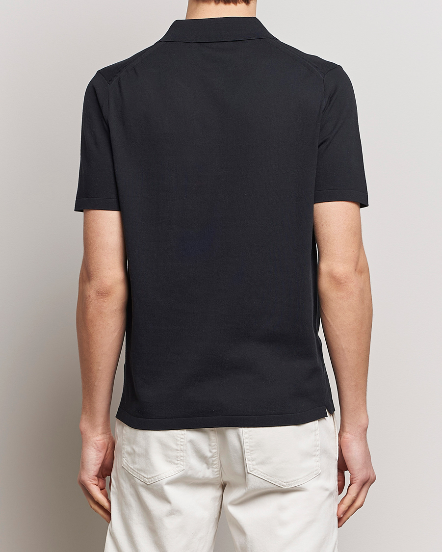 Uomini | Polo | Tiger of Sweden | Orbit Knitted Cotton Polo Dark Sailing