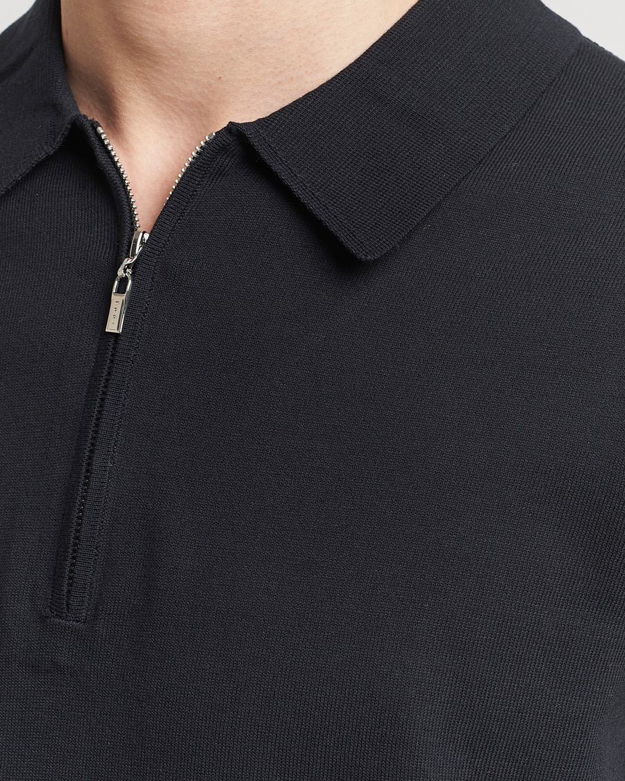 Uomini | Polo | Tiger of Sweden | Orbit Knitted Cotton Polo Dark Sailing