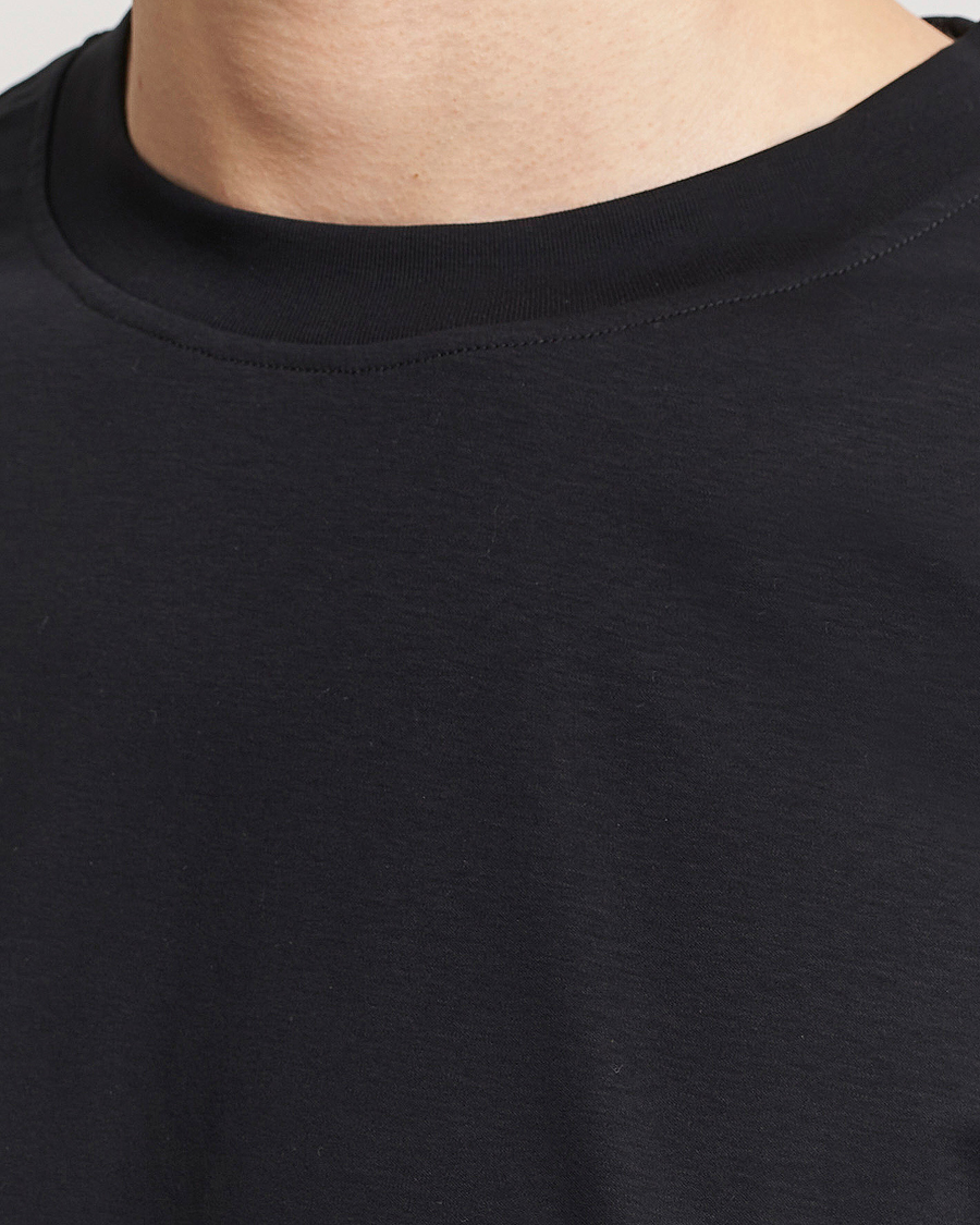 Uomini | T-shirt | Tiger of Sweden | Mercerized Cotton Crew Neck T-Shirt Black