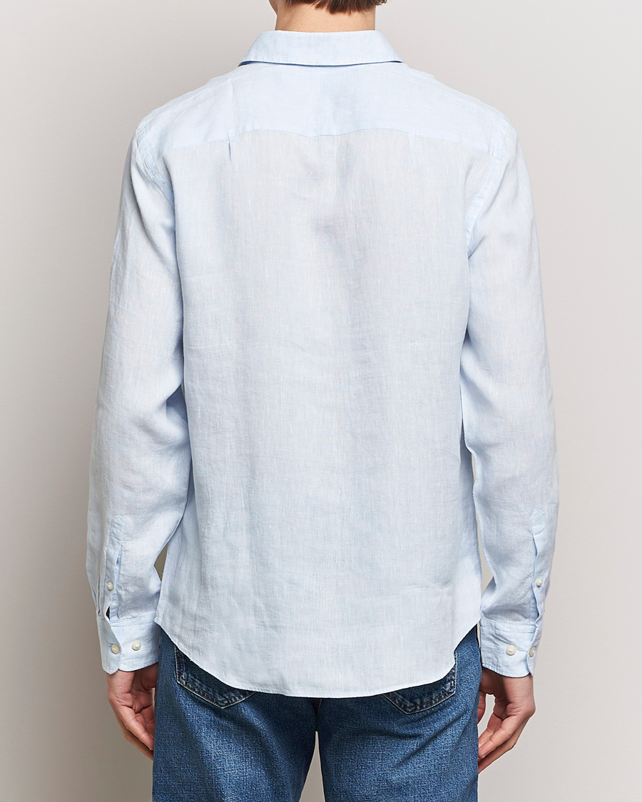Uomini | Camicie | Tiger of Sweden | Spenser Linen Shirt Light Blue