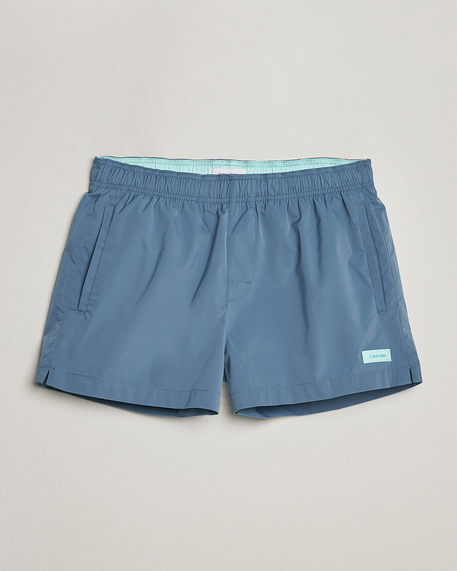 Uomini | Costumi da bagno | Calvin Klein | Logo Drawstring Swimshorts Muted Cerulean